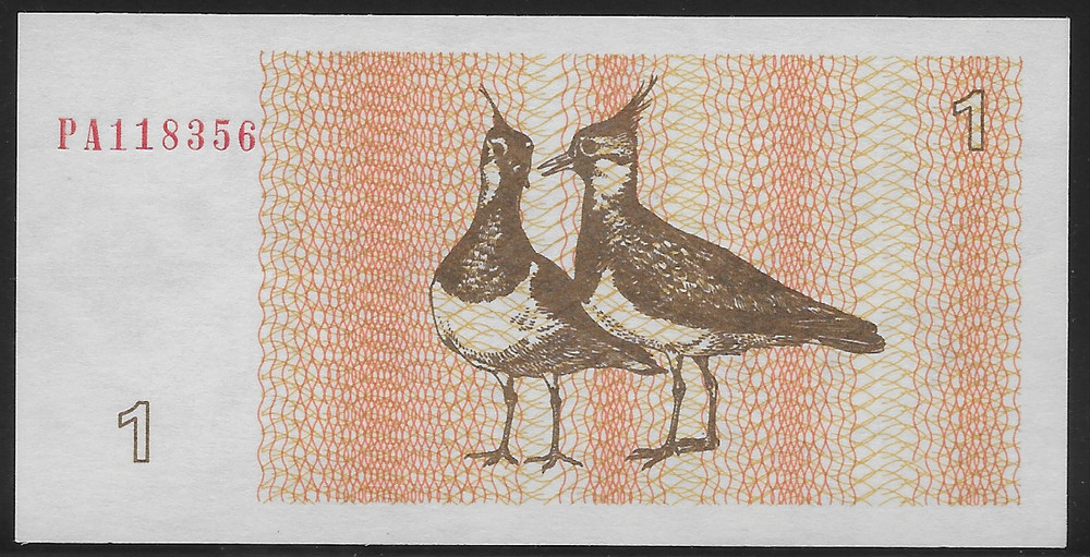 Lithuania P-39 1 Talonas 1992 Unc