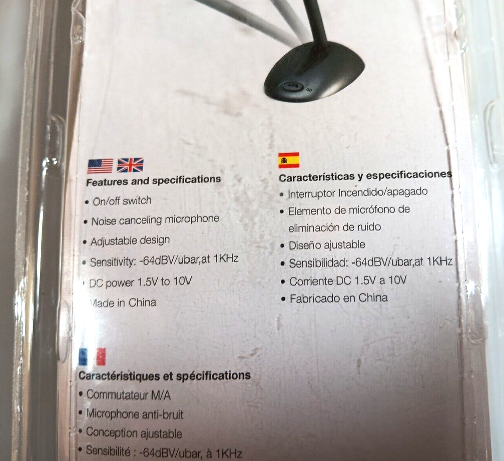 CA CVL-1064 Noise-Cancelling Desktop Microphone for Computers