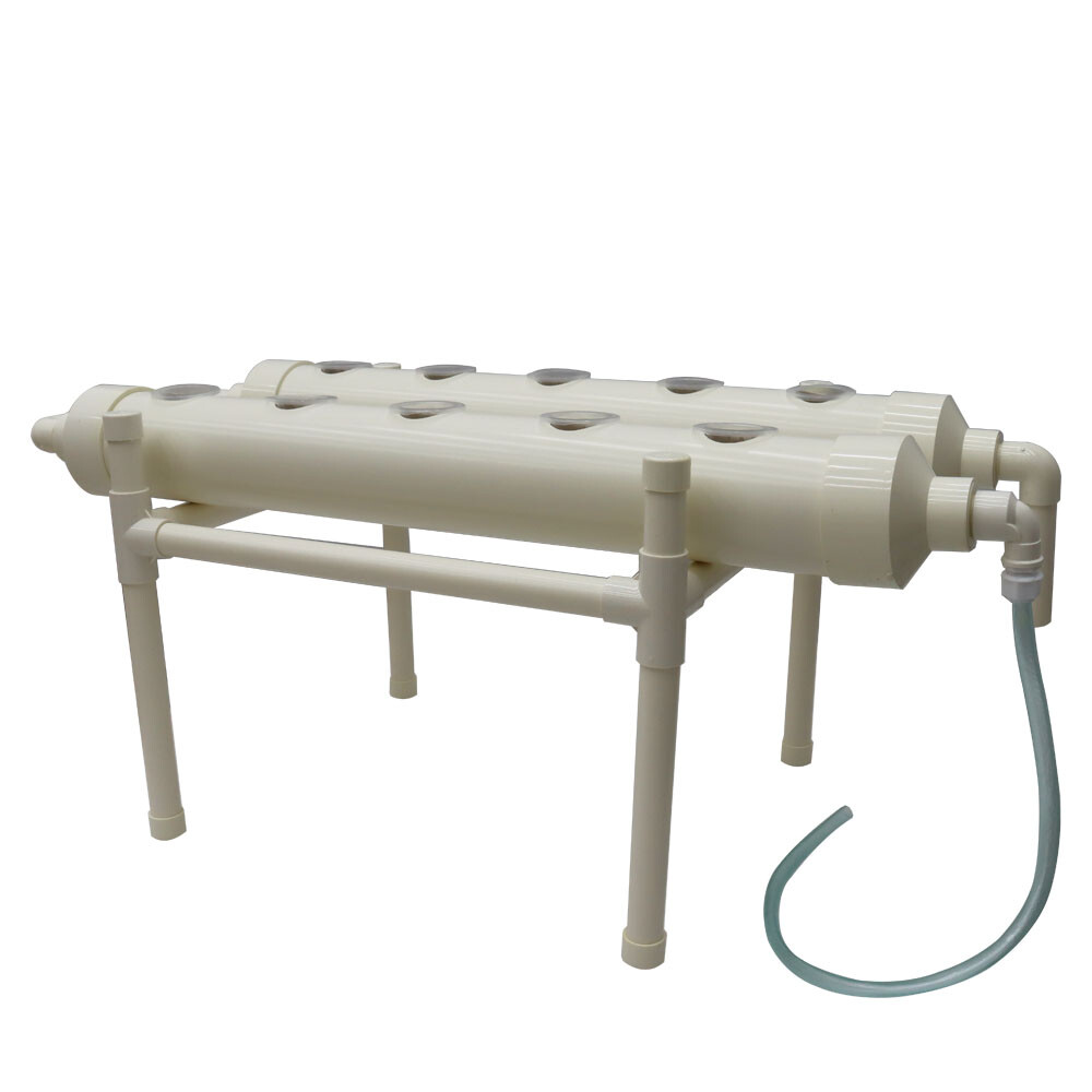 Indoor Hydroponic System Single Layer two Pipes Vegetable Growing Kit PVC Pipe