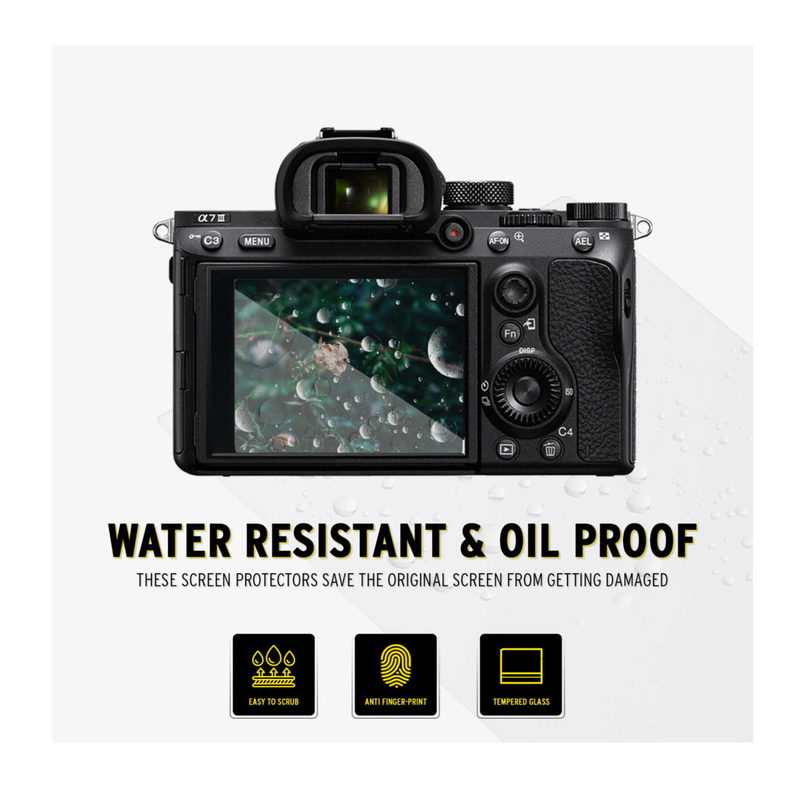 Koah LCD Ultra Armor Screen Protector for Sony a1, a7 II, a7 III, a7R IV & Mor