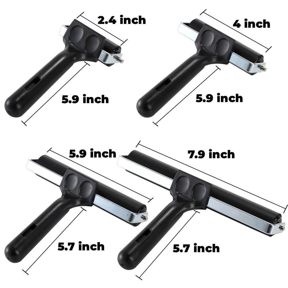 4 Pack Brayer Rollers Vinyl Rubber Roller for Cricut Maker Printing Inking