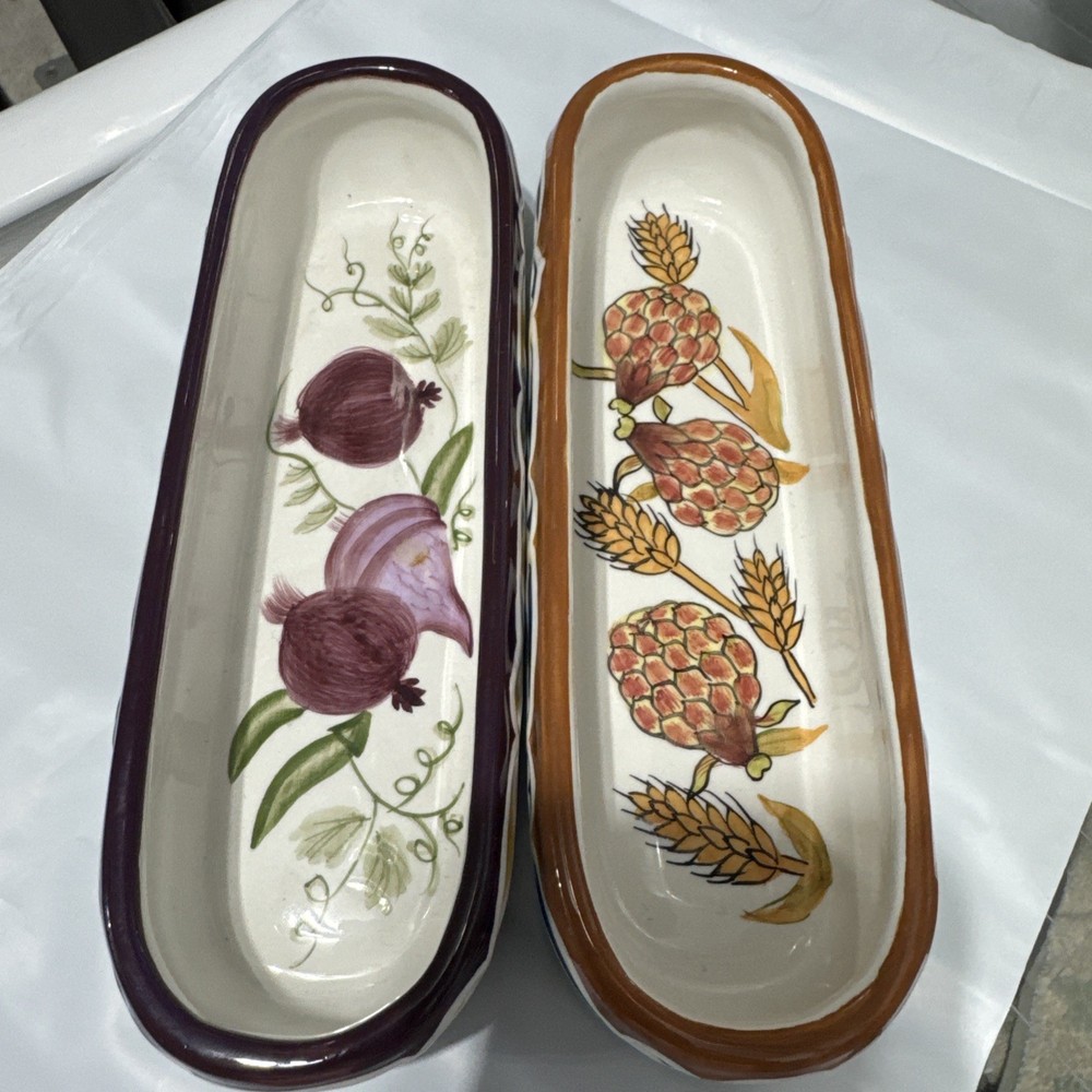 Stoneware Food Tray Holder Server Platter Set
