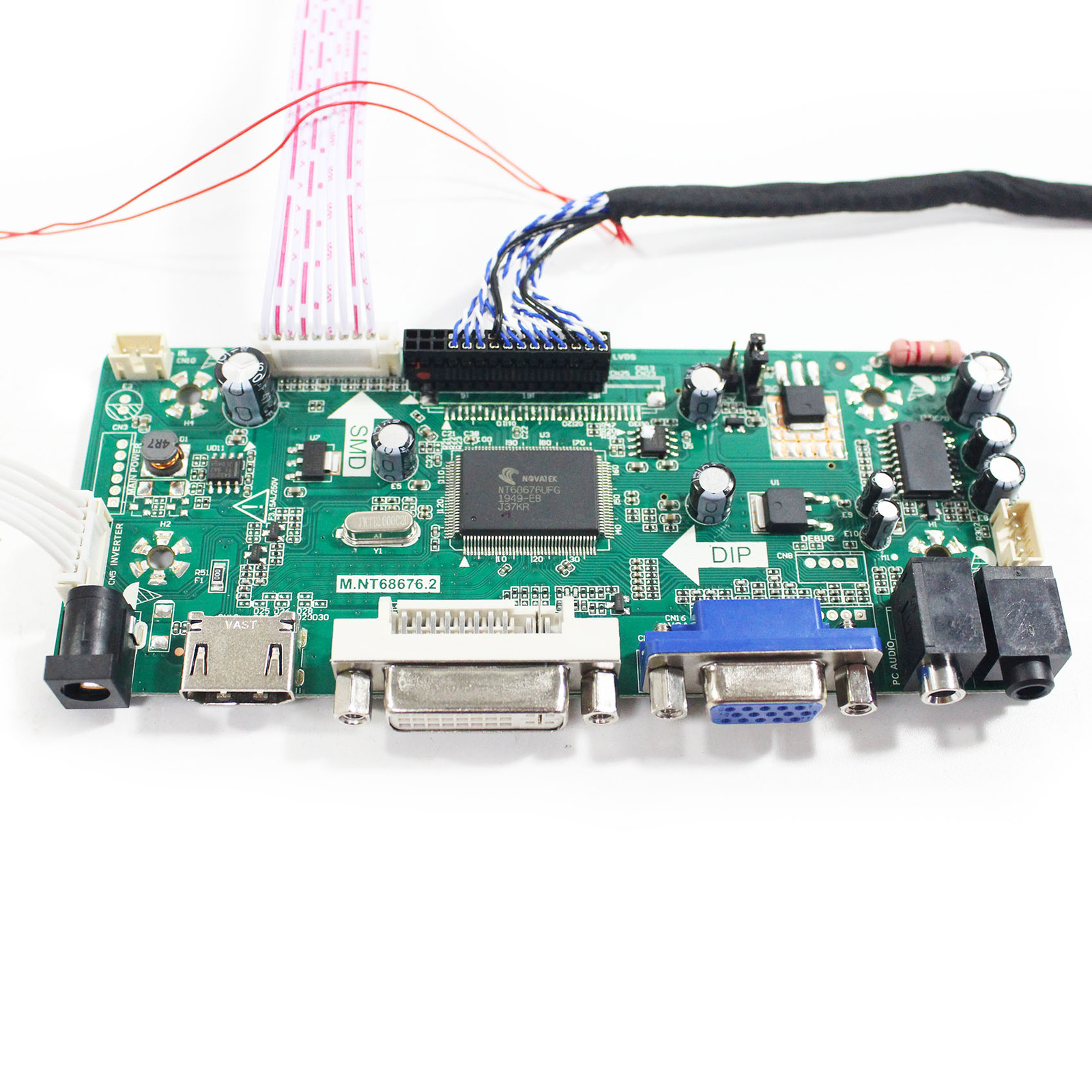 HD MI VGA DVI LCD Controller Board M.NT68676 For 20.1 in LM201U05 LCD Screen