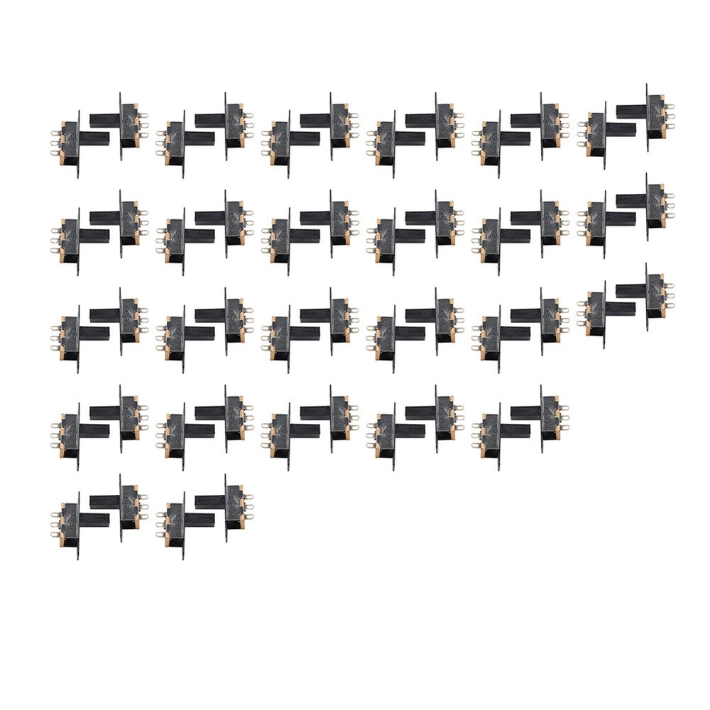 50Pcs 8mm Vertical Slide Switch SPDT 2 Position 3 Terminals PCB Panel Latching