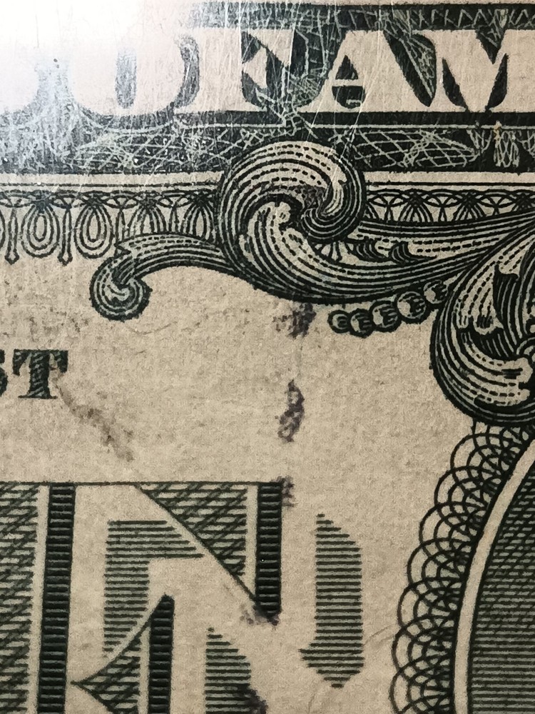 2017 $1 FRN **Super Radar**Ink Error Note!!!