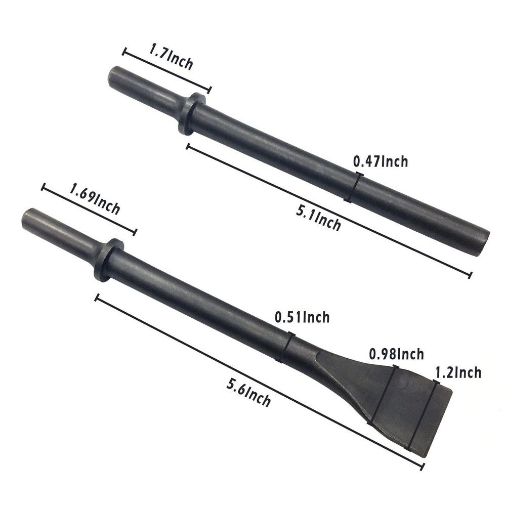 9 Piece Pneumatic Chisel Air Hammer Punch Chipping Bits Set