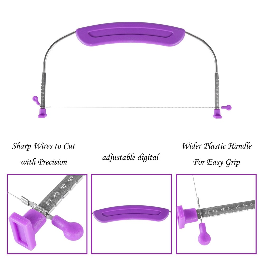 Adjustable Cake LevCake Cutter Slicer Leveler, 9 Different Height Premium Foo...