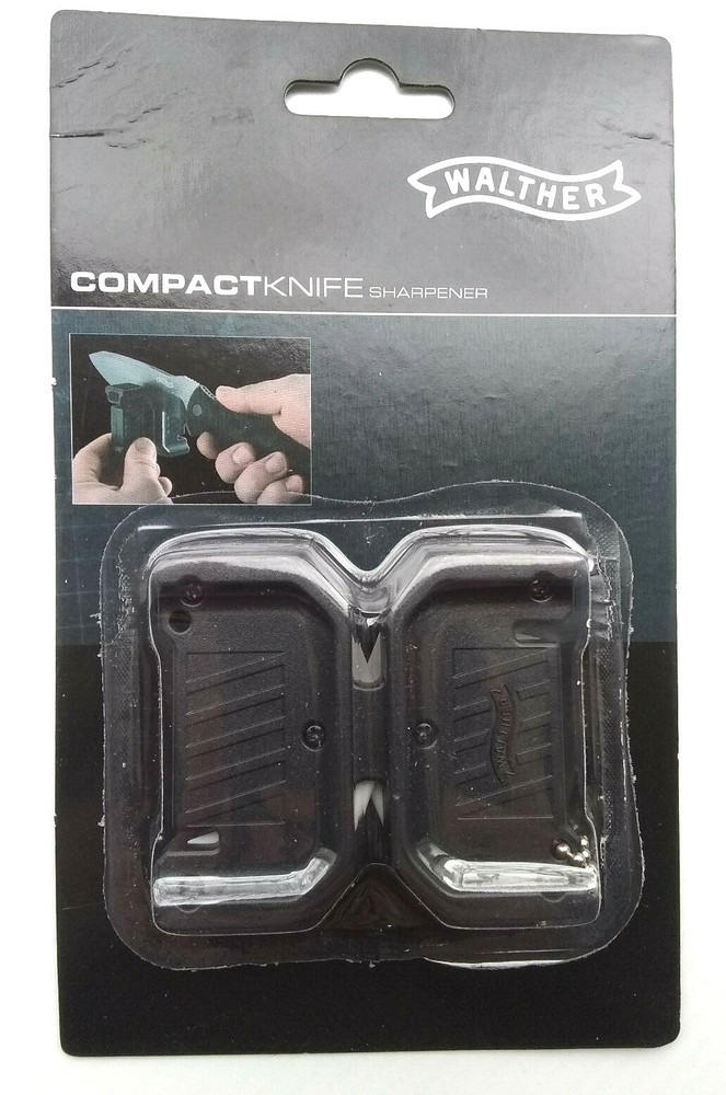 Walther Knife Sharpener Compact Pocket Kitchen 2 Angles 17 & 25 Carbide Ceramic