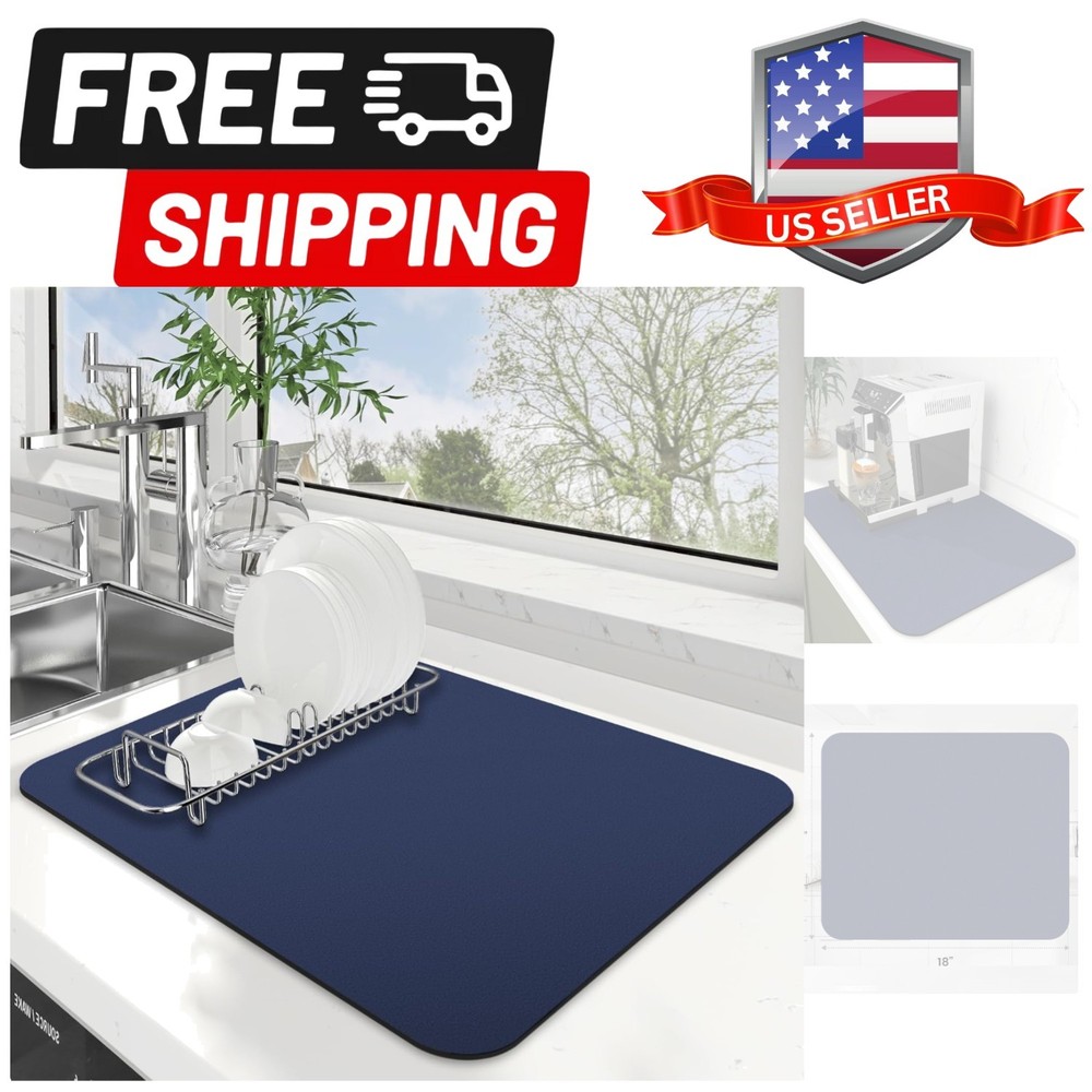 Dish Drying Mat Super Absorbent Drying Mat Large Dish Drying Mats for Kitchen...