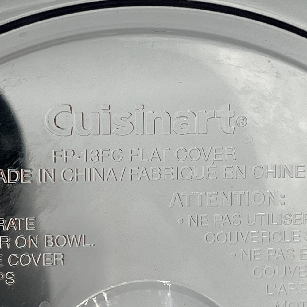 Cuisinart FP-13FC Elemental Food Processor Dicing Kit Flat Cover Set