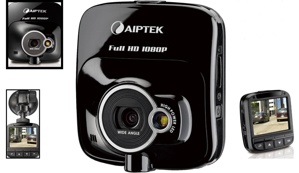 Compact 1080p Dash Camera with Integrated Battery & 128° Wide Angle View