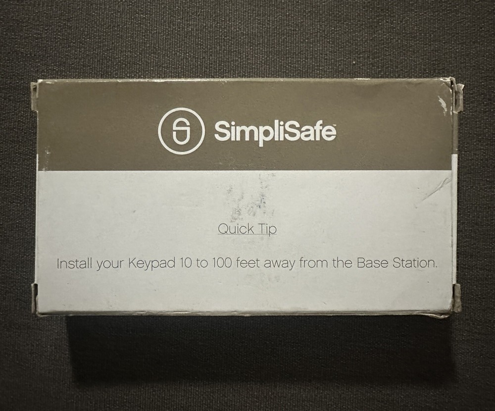 SimpliSafe Keypad Home Security System First Generation Sensor Number 1HETV
