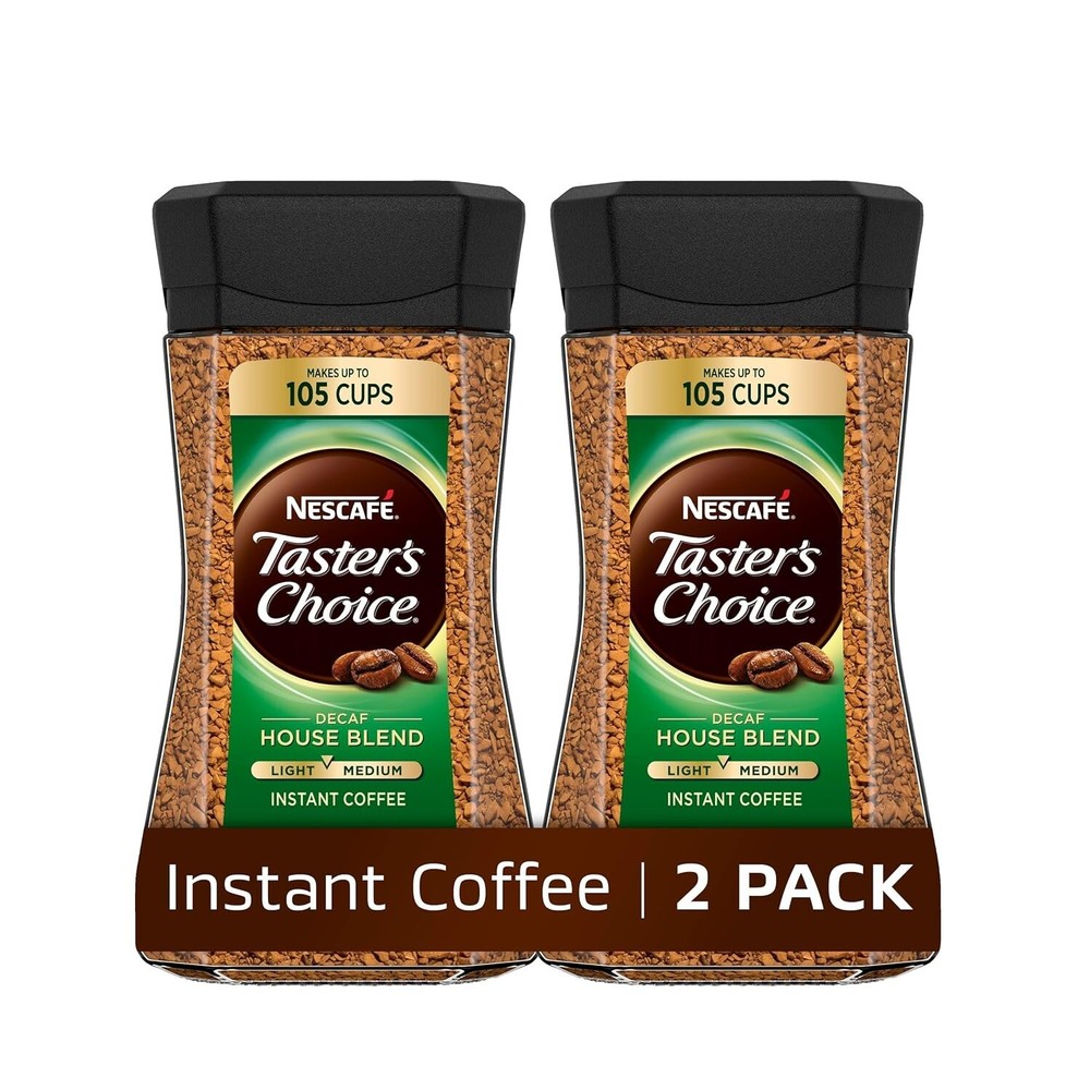 Nescafé Decaf, Light Medium Roast Instant Coffee Jar 7 Oz 2 Pack