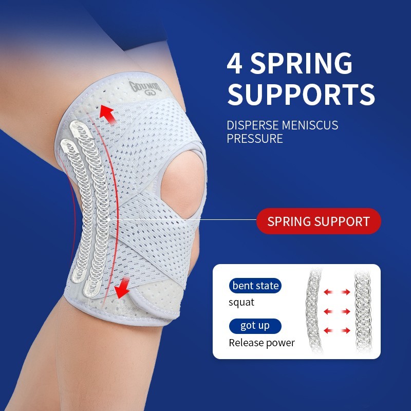 Knee Brace Compression Sleeve Joint Support Open Patella Stabilizer Wrap New