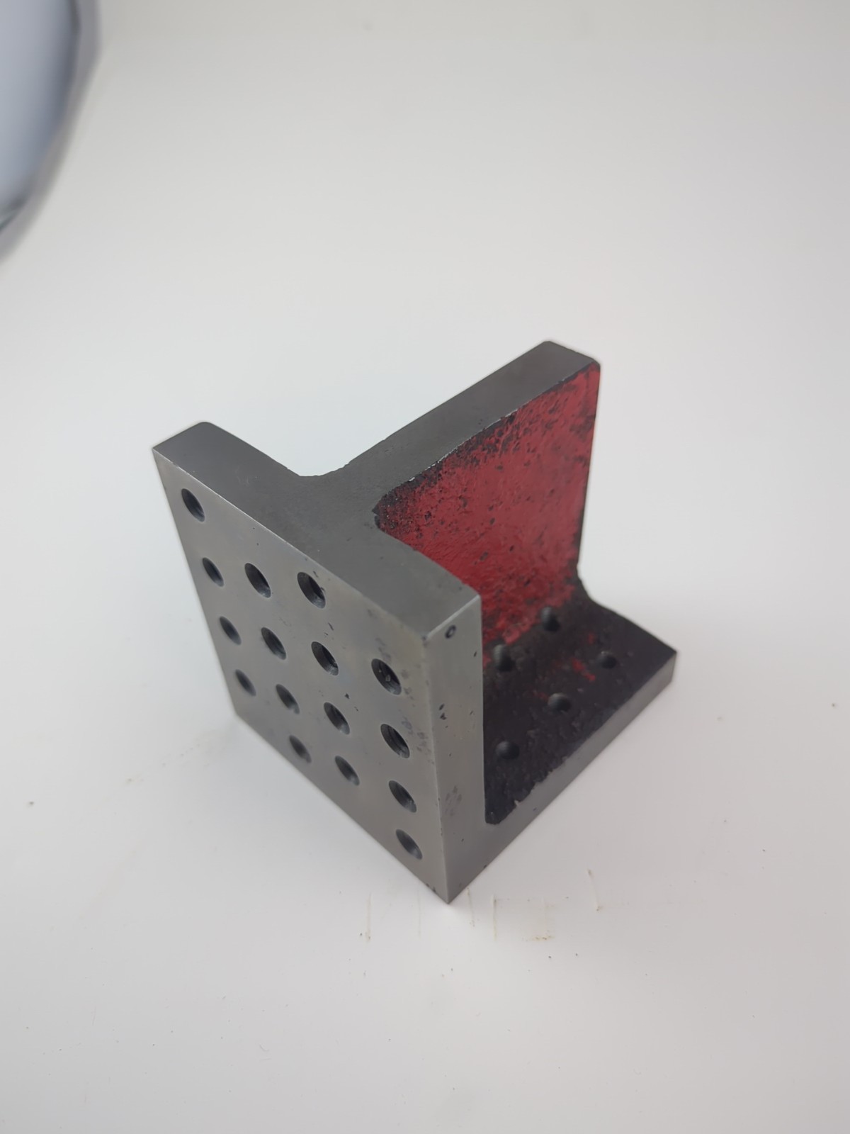 3" X 3 1/2" MACHINIST ANGLE PLATE W/ 1/4-20 HOLES PRECISION GROUND JIG FIXTURE