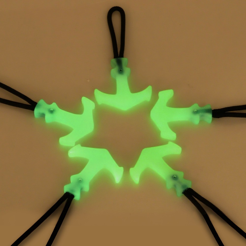 5pcs Luminous Zipper Pulls, Anti-Lost Zipper Puller Head, White