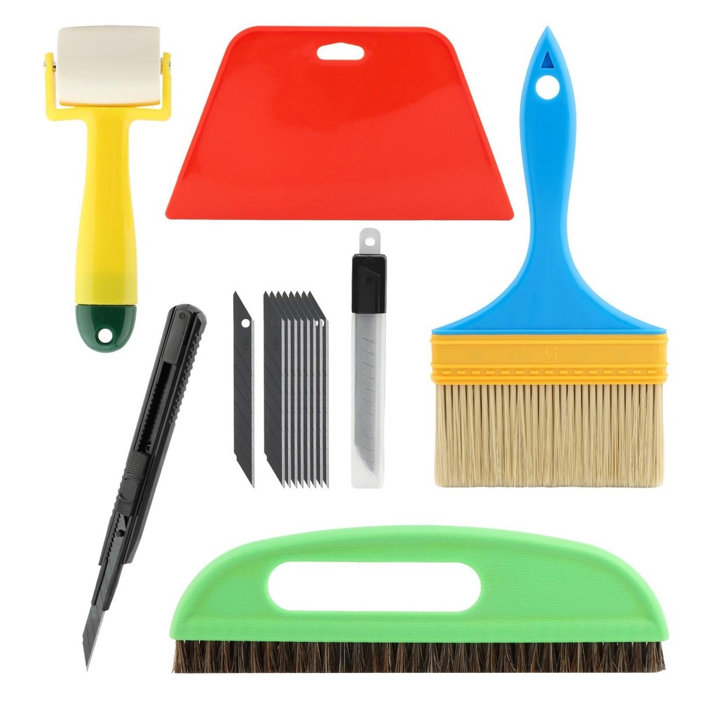 Wallpaper Smoothing Tool Kit Brush,Seam Roller,Paste...