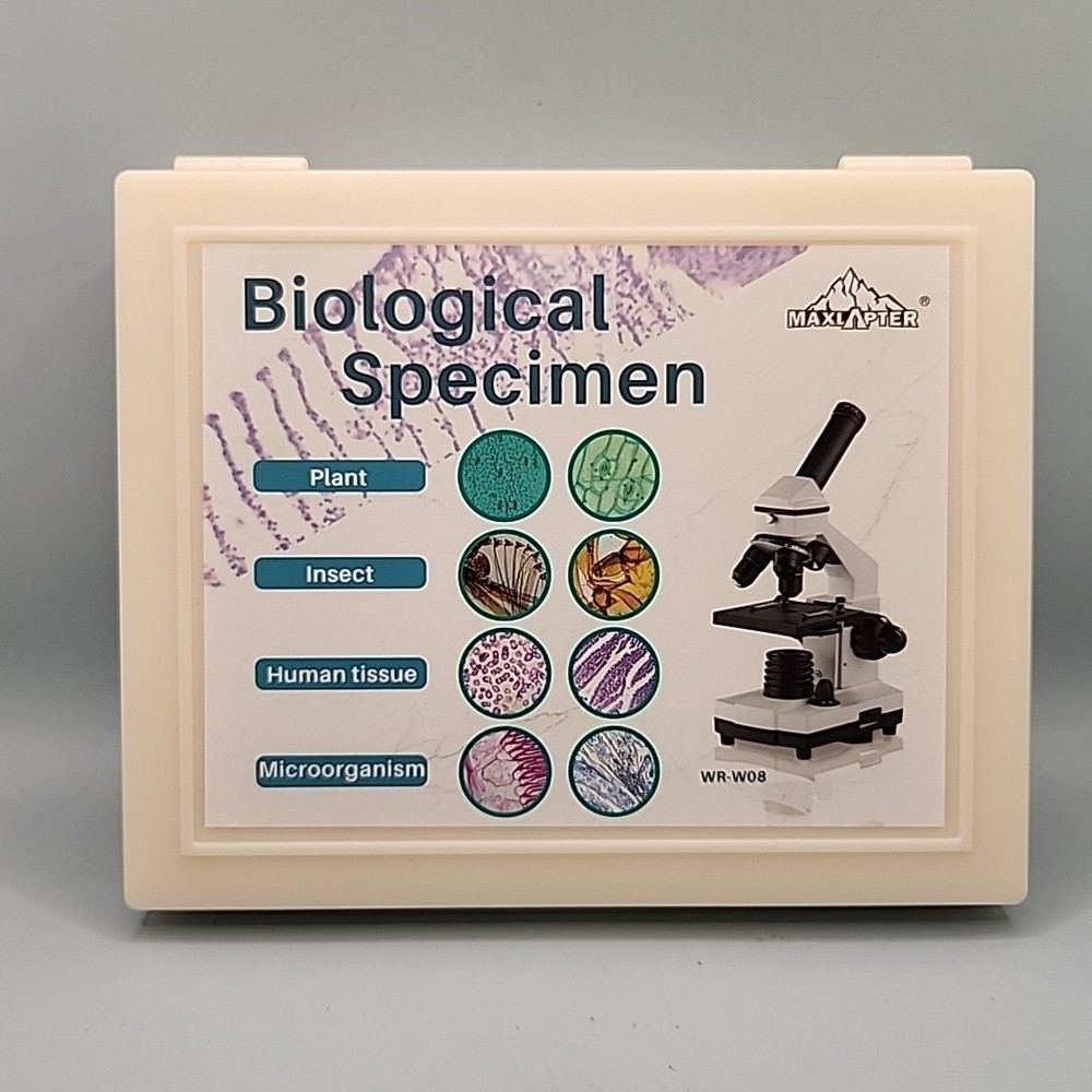 NEW Maxlapter 100 Microscope Slides with Specimens 100 Pcs