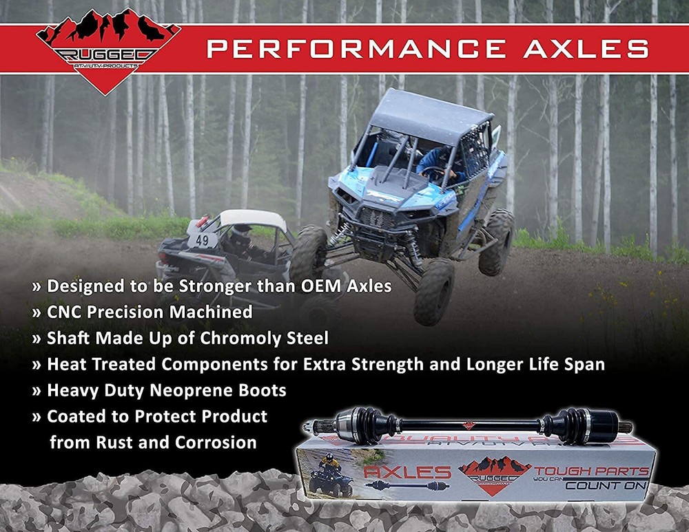 RUGGED Performance Axle for KYMCO MXU500 Front Left