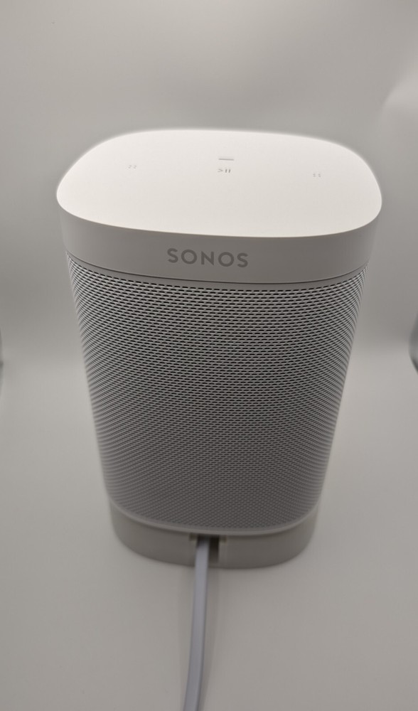 Sonos One/One SL/ PLAY:1 Front Cable Routing Stand for Sofas and More - White