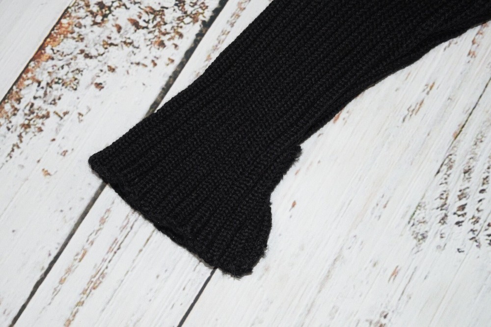 ROTHCO GI COMMANDO STYLE BLACK SWEATER PATCHED 100% WOOL PULLOVER OD SIZE 36 MEN