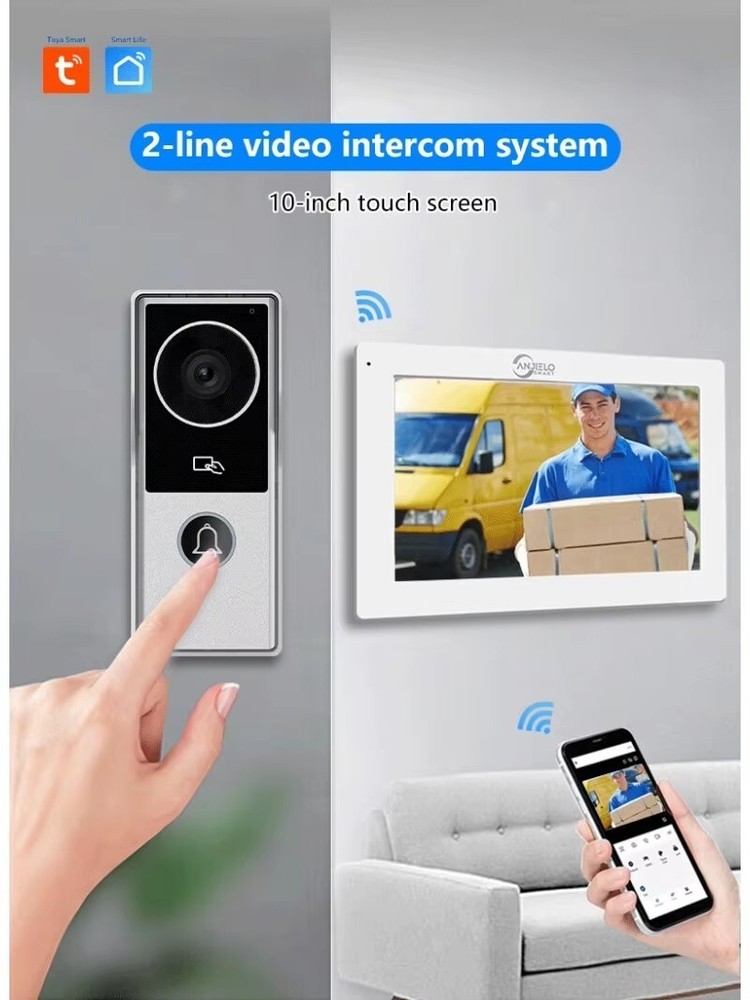 Smart Home Video Intercom System, 10 Inch Touch Screen with Motion Detection