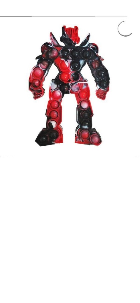 Transformer Pop Fidget Toy 8.5" (Black, Red, White)
