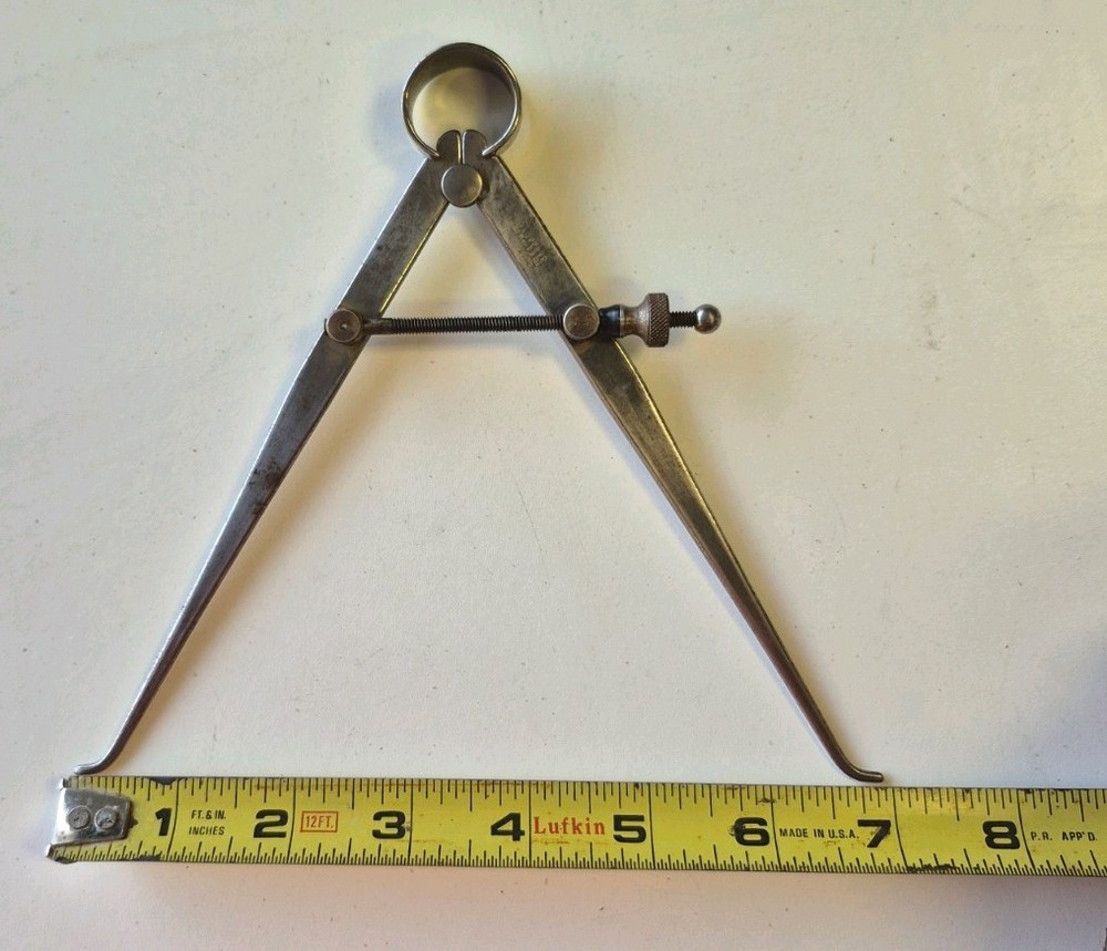 Starrett 73A-6 Yankee Spring-Type Inside Caliper, 6" Size, Solid Nut