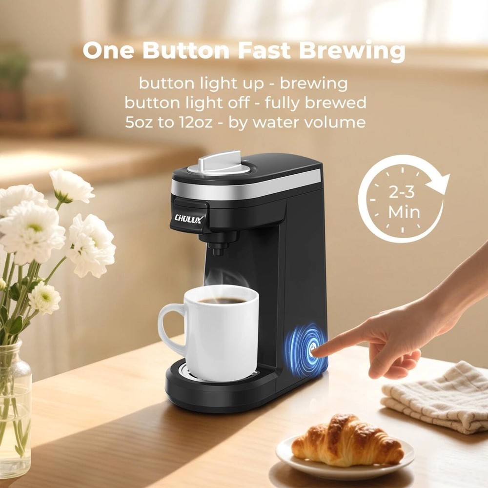 Single Serve Coffee Maker for K Capsule, Mini Single One Cup Coffee Machine, ...