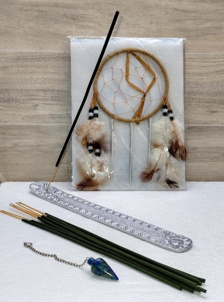 Divination Kit. Dreamcatcher, Pendulum, Incense And Burner