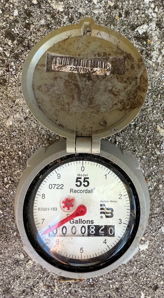 badger meter model 55 recordall 63961-155 replacement meter register