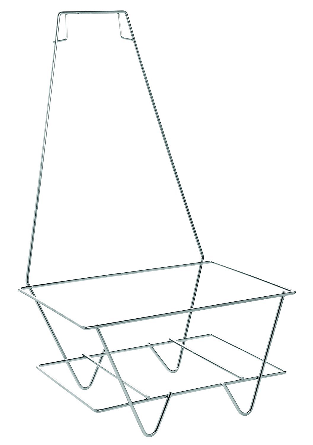 Metal Shopping Basket Stand with Sign Holder