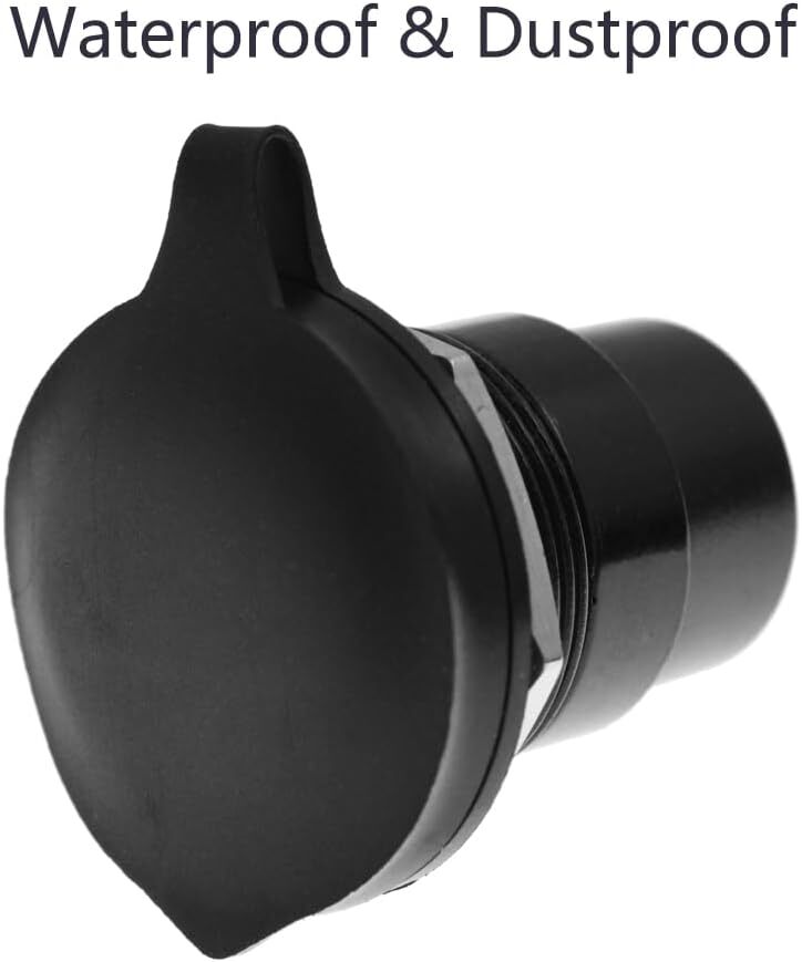 Dual USB 3.0 Panel Mount Adapter - Threaded Round Connector with Black