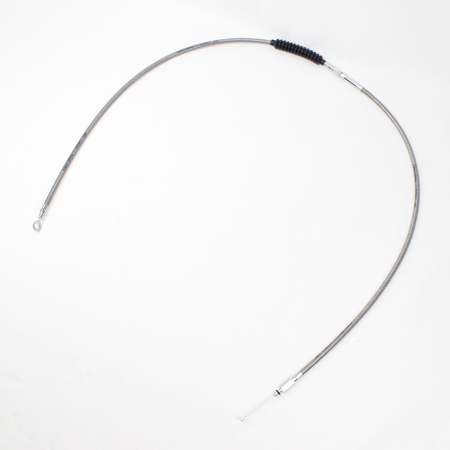 Stainless Steel 71.0" Chrome Braided Clutch Cable for Harley FLHR FLHX FLHT FLTR