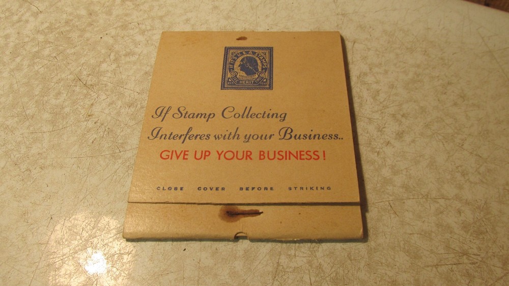 Old Herman Herst Stamp Collecting Match Book