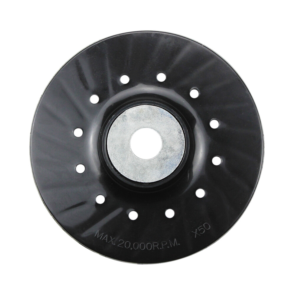 5" x 5/8"-11 Resin Fiber Disc Backing Pad with Lock Nut for Angle Grinder
