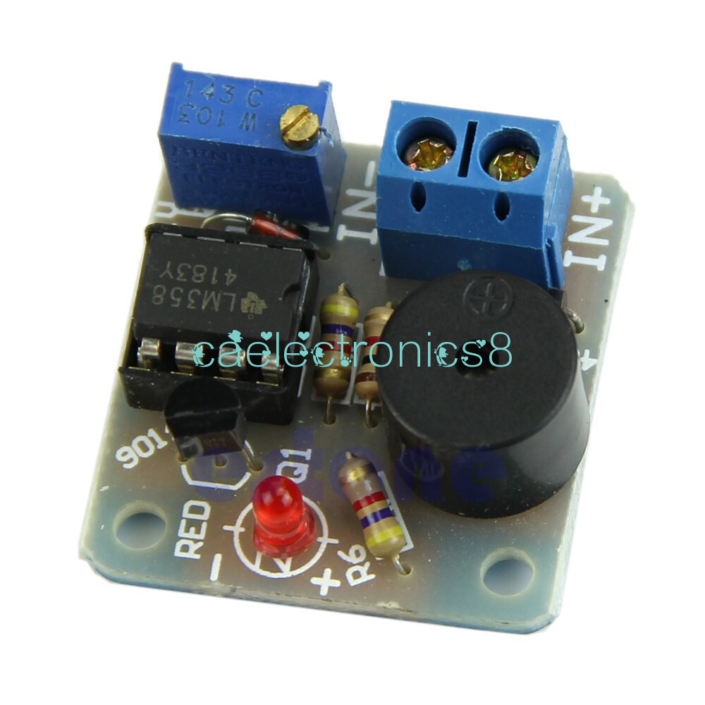 12V Accumulator Sound Light Alarm Buzzer Prevent Over Discharge Controller