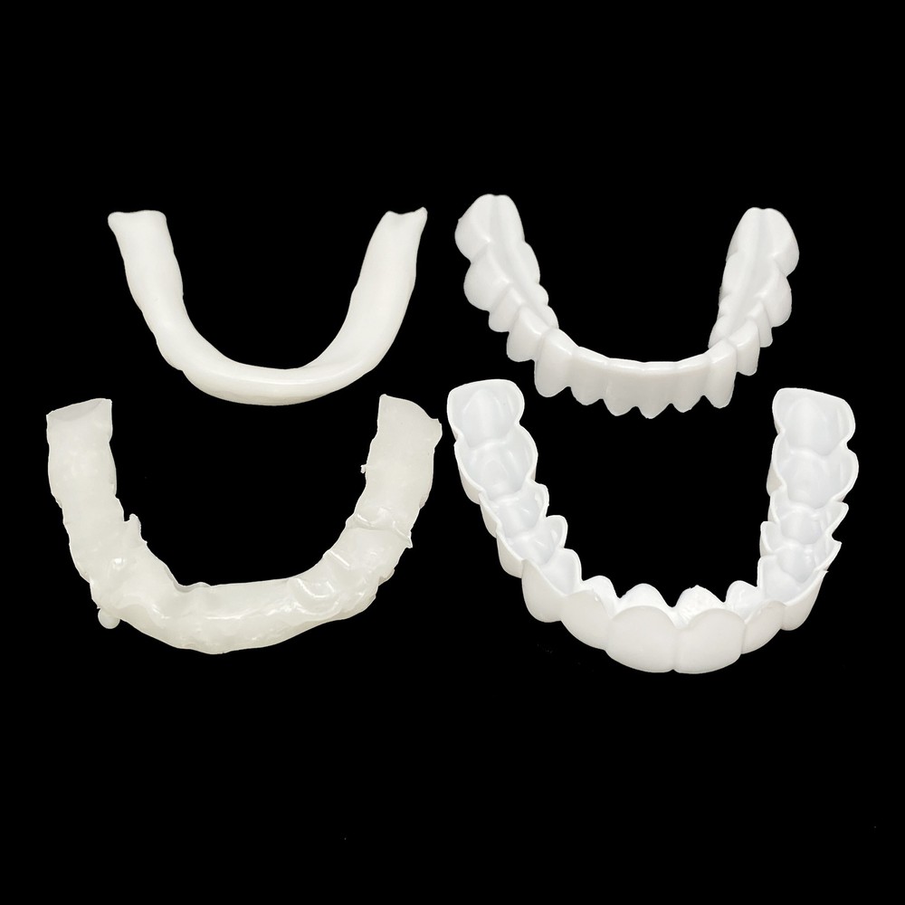 Upper + Lower False Teeth Dental Veneers Denture Tooth Cover Set