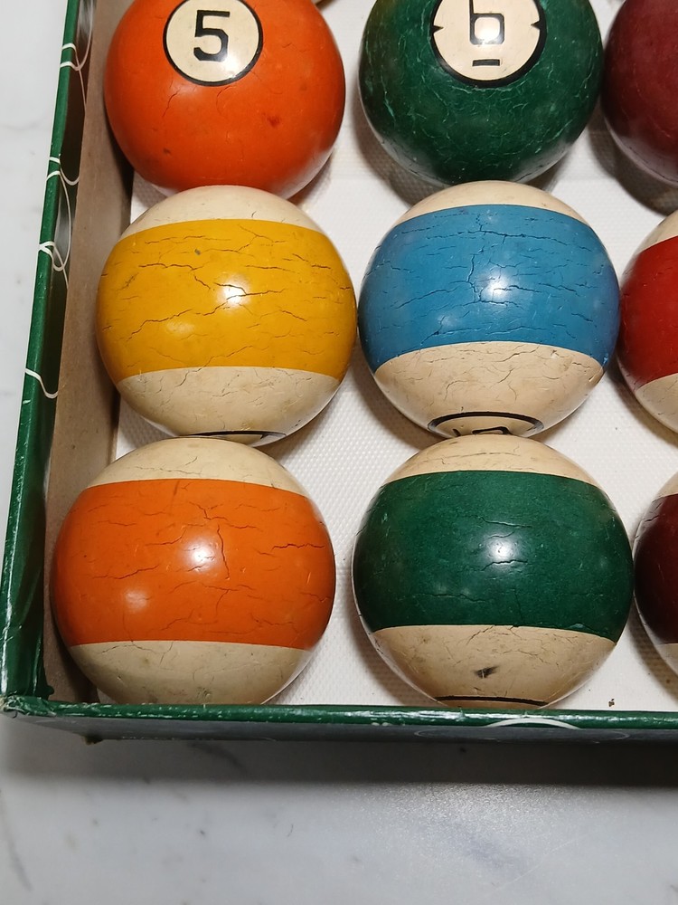 Antique Clay Billiard Pool Balls Set (2 Variations)