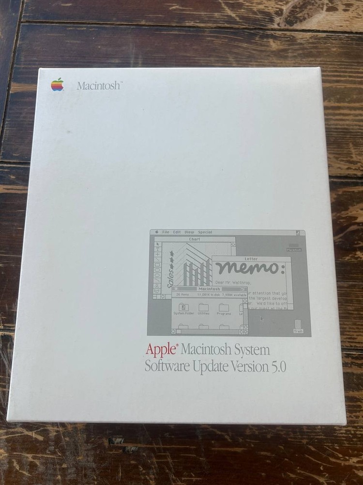 Apple Macintosh System Software Update Version 5.0 Boxed w Disks Manuals