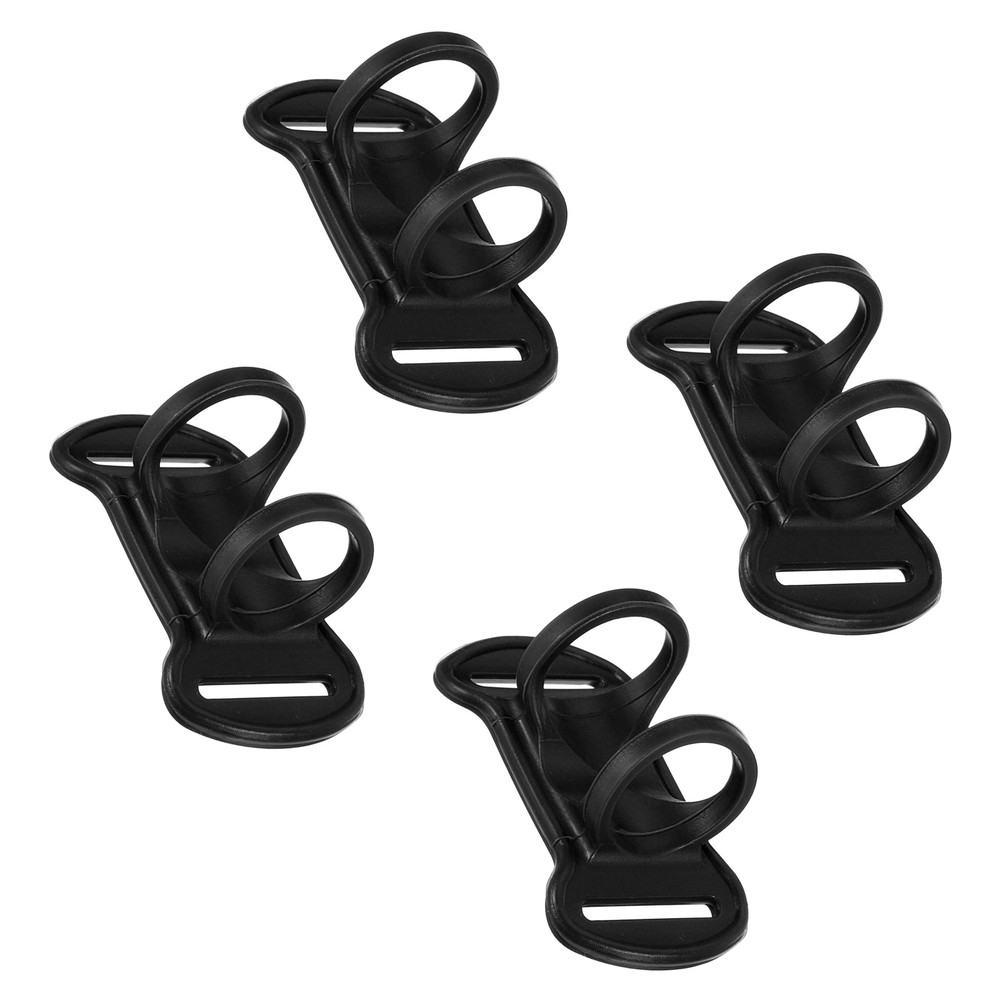 4Pcs Black Headlamp Flashlight Holder Silicone for DIY