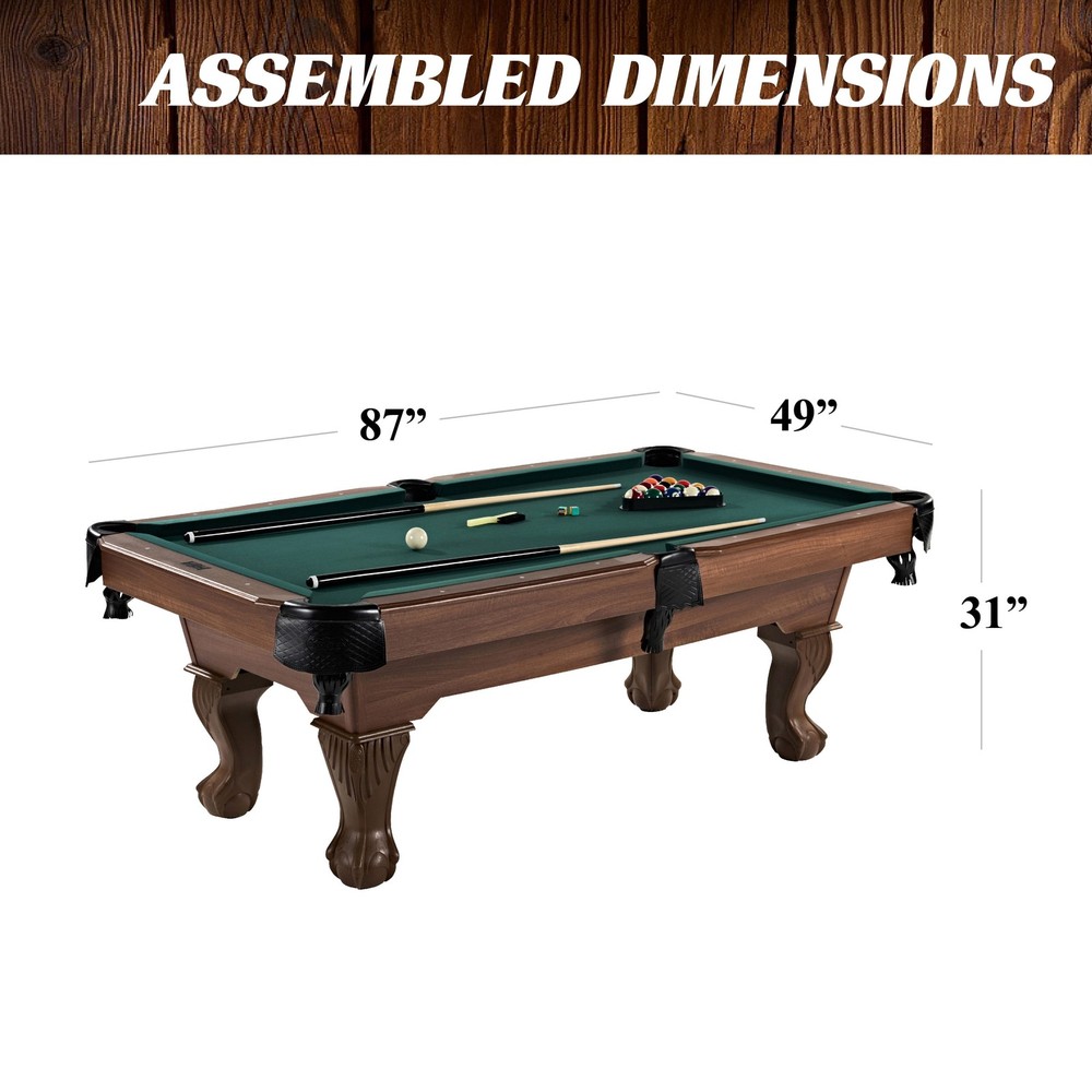 7.25 Ft Winstead Pool Table - Full Size Billiard Table with Complete Accessor...