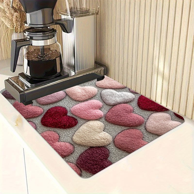2D Tableware drying mat coffee/washing machine mat, table mat, kitchen room gift