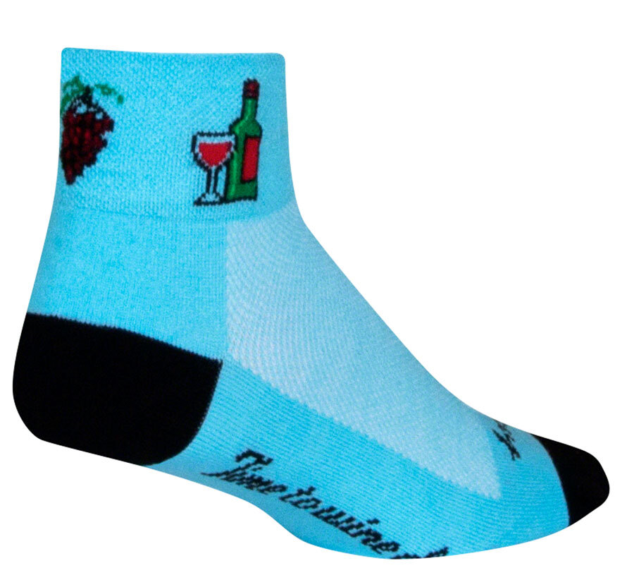 SockGuy Classic Wine Down Socks - 2 inch, Blue, Small/Medium