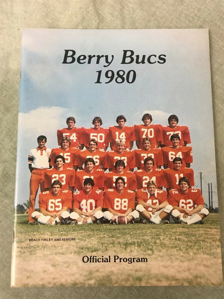 Berry High School 1980 Official Athletic Program Birmingham, AL