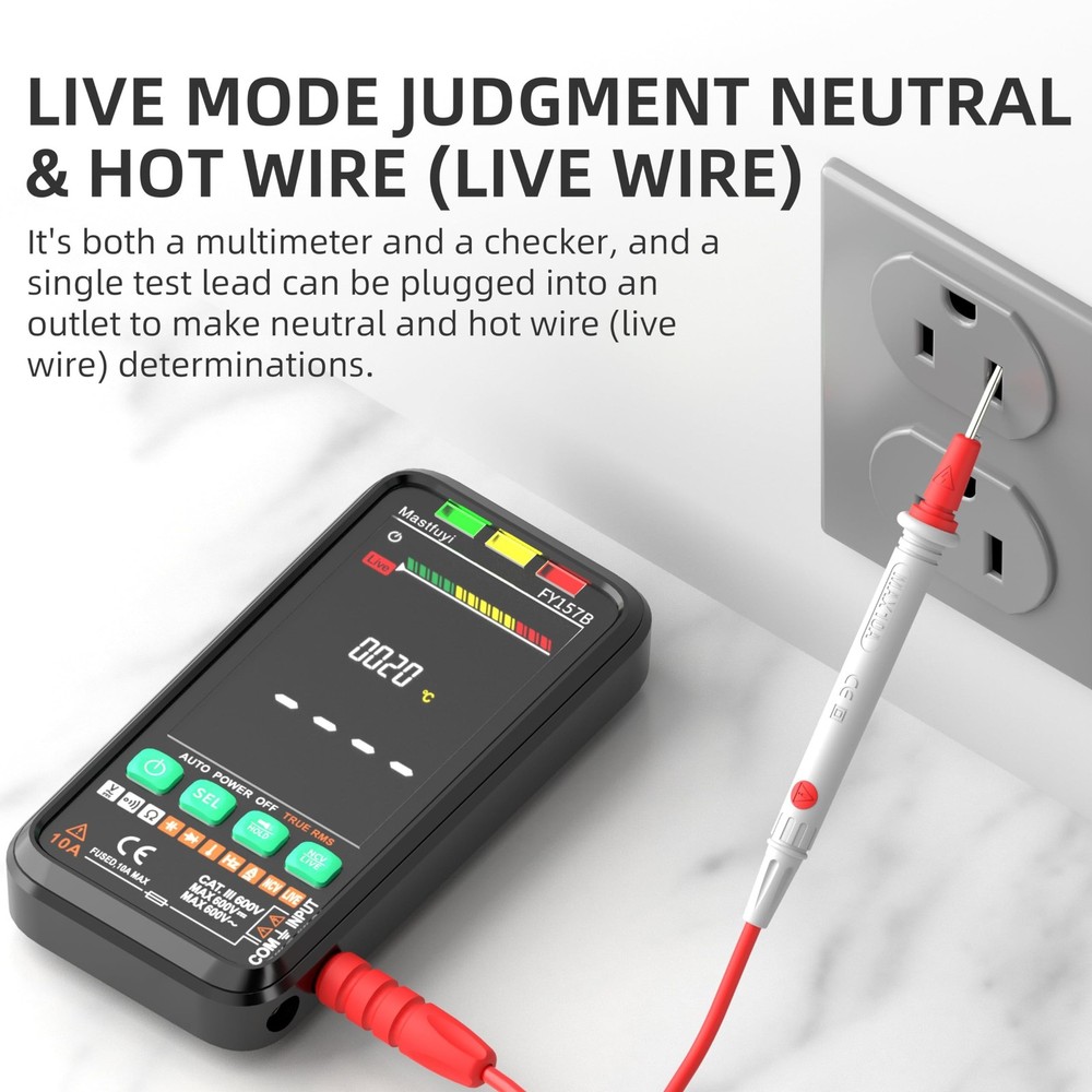 Multimeter Digital, Rechargeable Electrical Tester, NCV Intelligent Multi Tes...