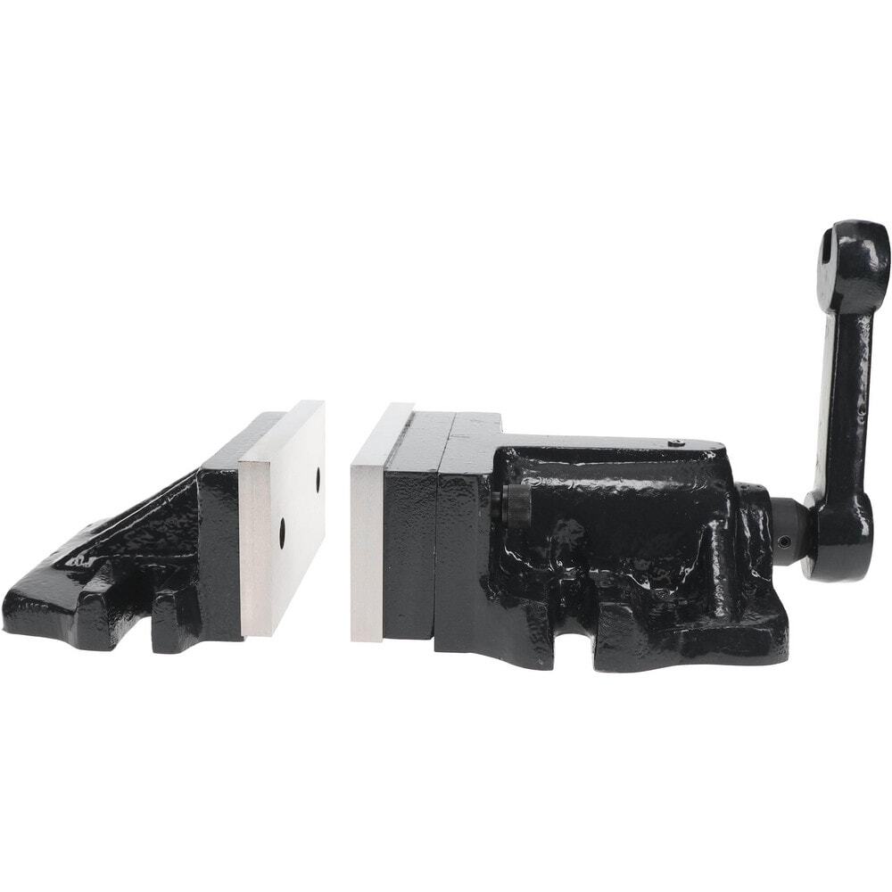 Quick-Clamp 2-Pc Horizontal Milling Machine Vise: 8" Jaw Width, 2.75" Jaw Height