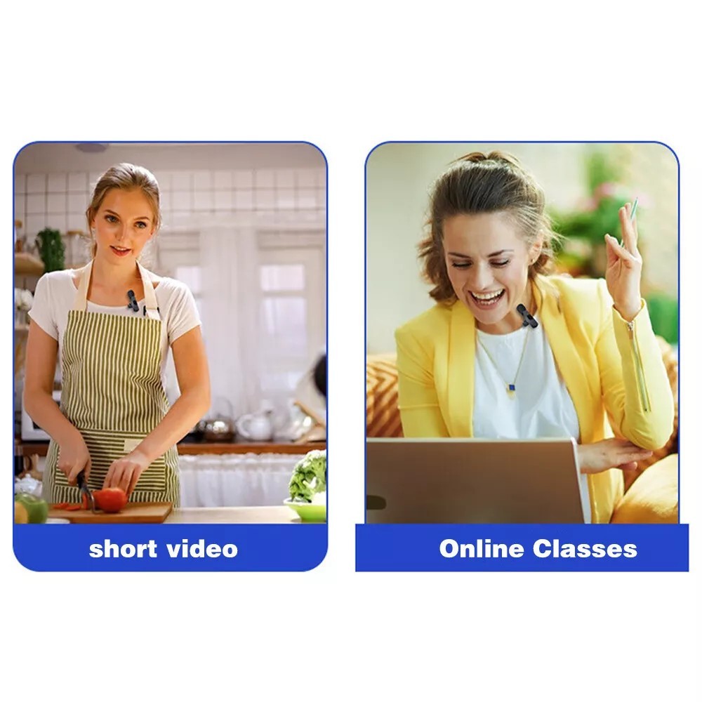 Lavalier Microphone Wireless Audio Video Recording Mini Mic For Android