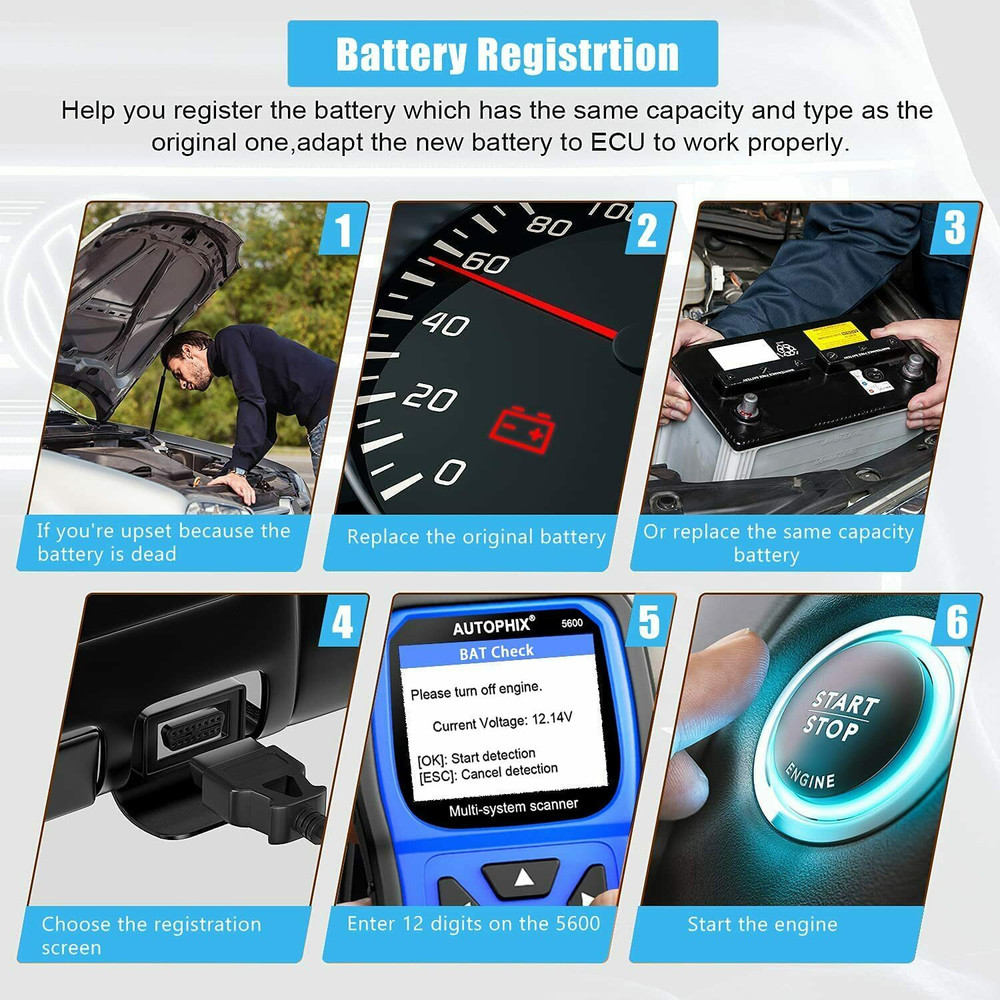 AUTOPHIX 5600 Diagnostic Scan Tool Code OBD2 Scanner ABS EPB TPMS SAS Oil Reset