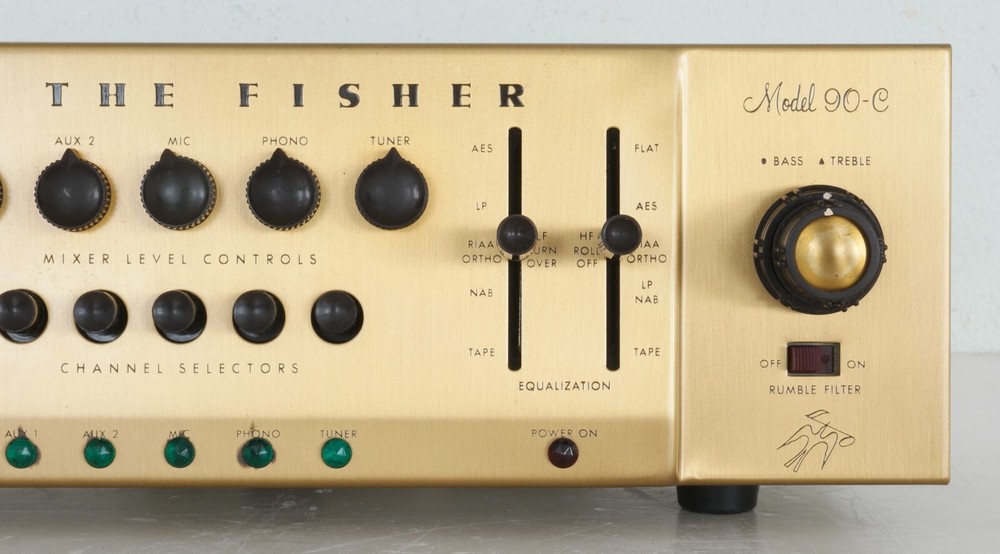 Fisher 90-C Master Audio Control Preamplifier : Partially Recapped
